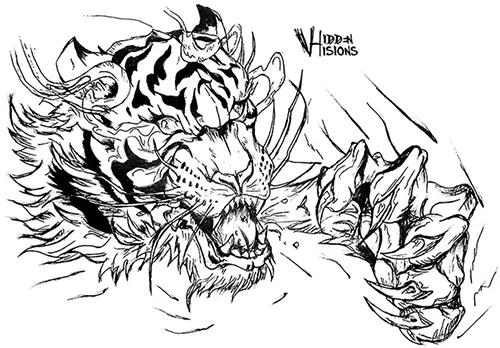 Rising to the Challenge: La Tigre Coraggiosa dentro di Te | Disegno | Hidden Visions